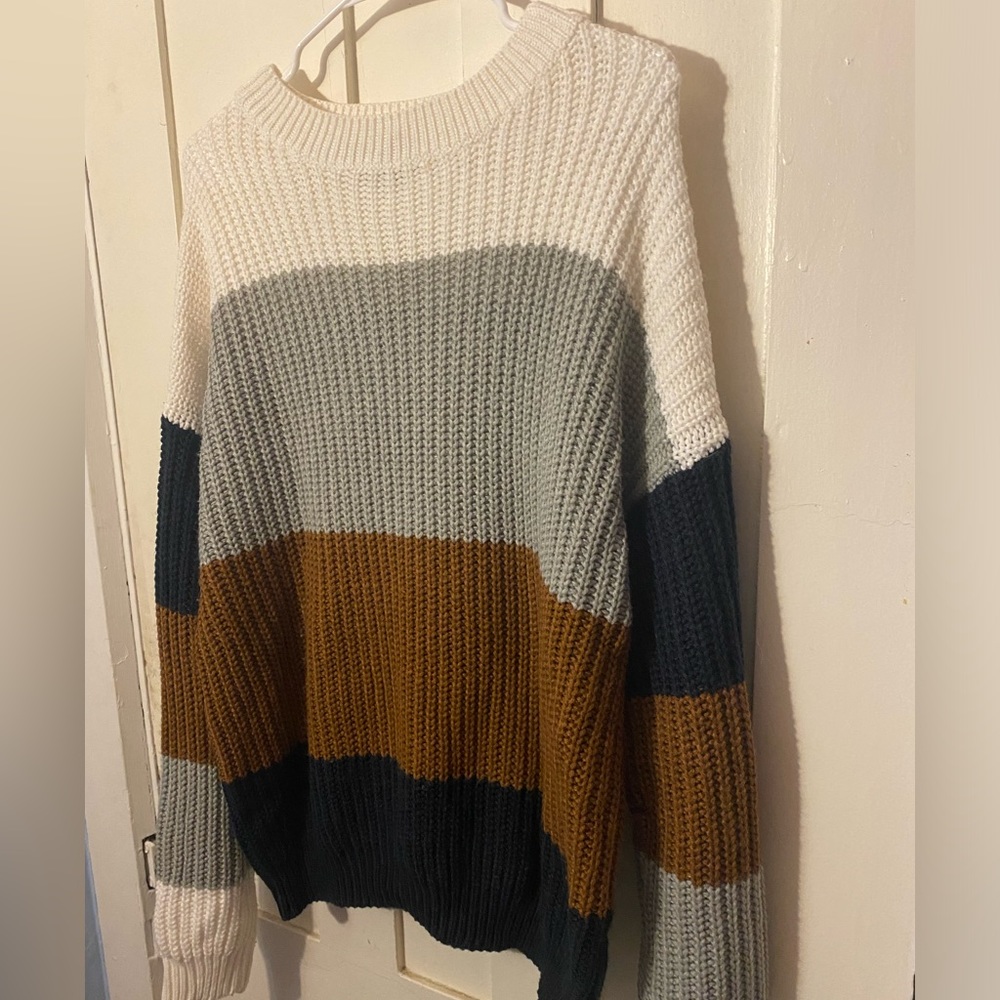 Multi colored Crocheted long sleeve top